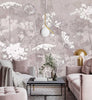 White Wildflowers Wallpaper: Boho Floral Wall Decal (Peel and Stick)