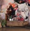 Woman and Wolf Love Wallpaper - Modern Wallpaper