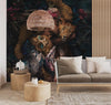 Exotic-Themed Leopard and Woman Wallpaper- Exotic Wallpaper