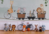 Giraffe on Bicycle Wallpaper: Animal Friends Peel and Stick Wall Mural