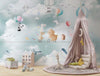 Animals on Rope Wallpaper: 3D Peel and Stick Children&
