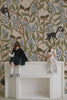 Jungle Monkeys Peel and Stick Wallpaper: Palm Tree Wall Art