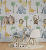 Safari Nursery Wallpaper: Jungle Animals, Removable Wallpaper