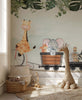 Giraffe on Bicycle Wallpaper: Animal Friends Peel and Stick Wall Mural